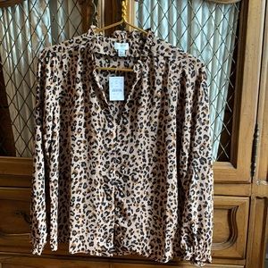 J crew leopard blouse